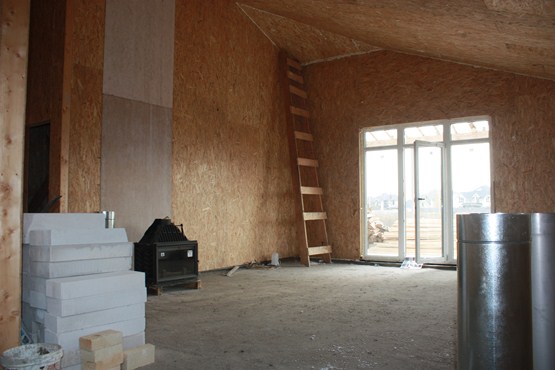 Канадский дом внутри без отделки