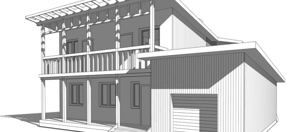 Внешний вид дома с гаражом