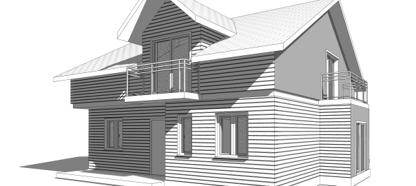 Модель каркасного дома