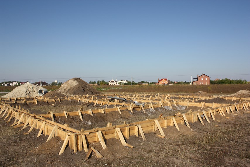 Опалубка для фундамента двухэтажного дома