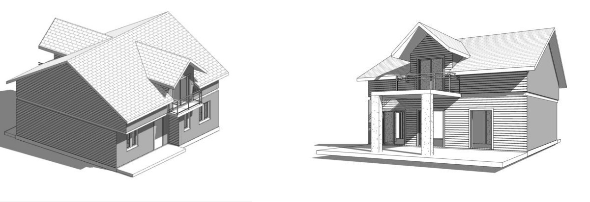 Визуализация каркасного дома